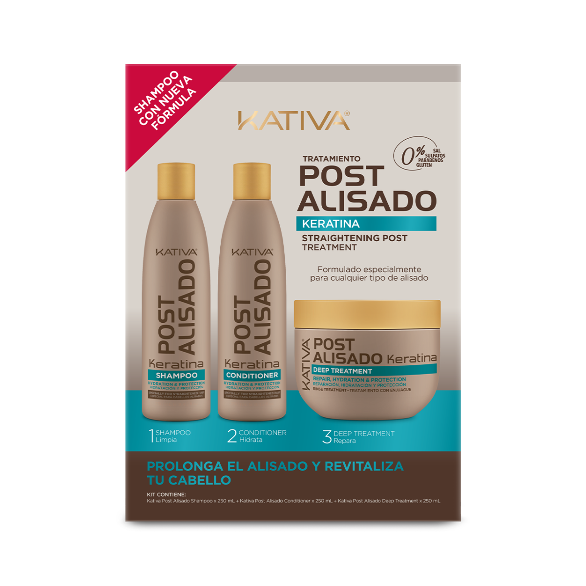 Post Alisado Keratina Rutina Completa Kit - Imagen 1
