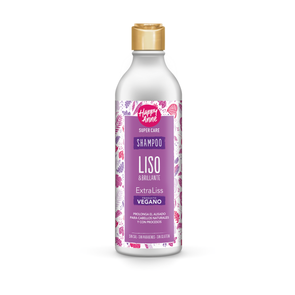 Shampoo Vegano Super Care Liso y Brillante