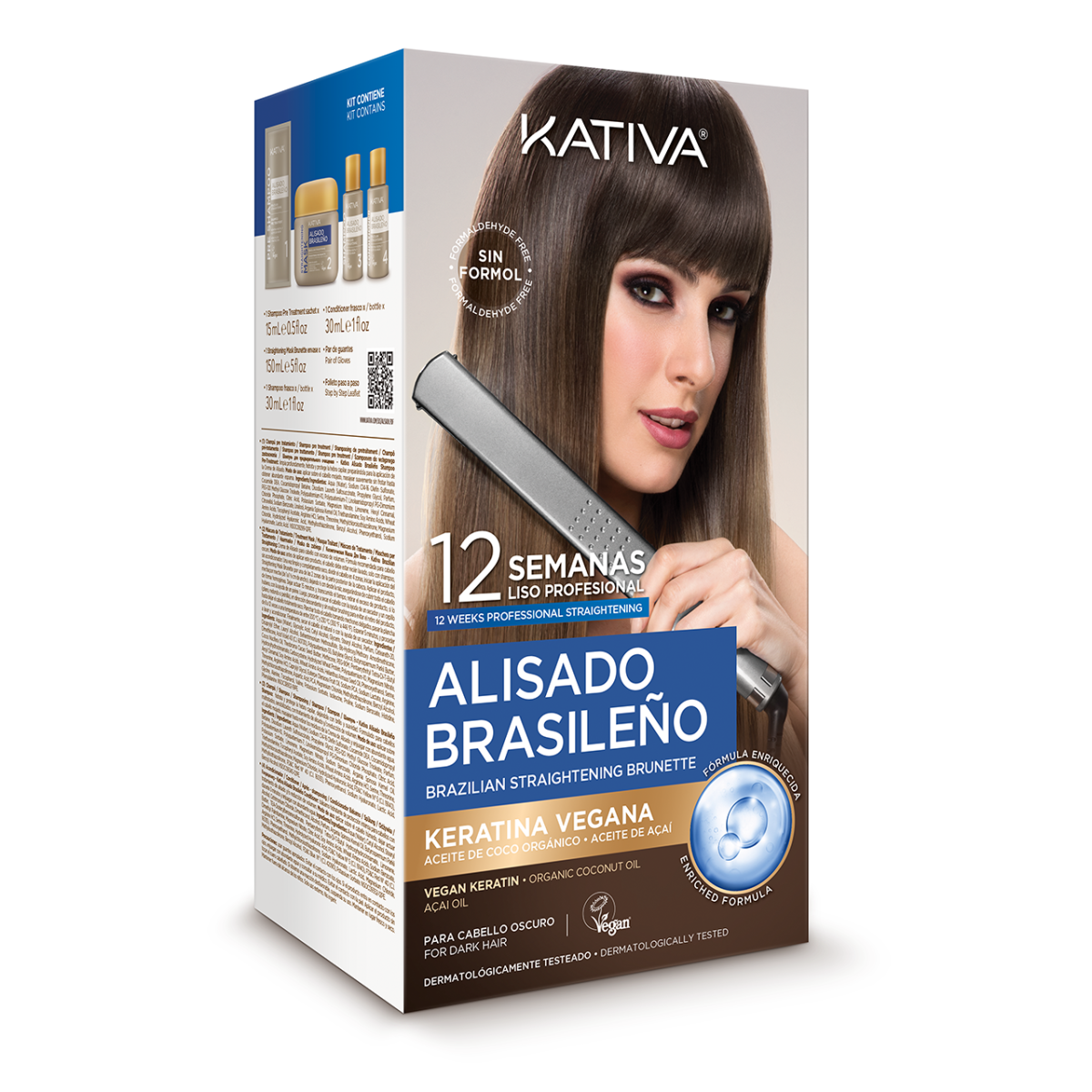 Alisado Brasileño Keratina Vegana para Cabello Oscuro Kit - Imagen 1