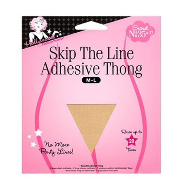 Tanga adhesiva M-L sin línea