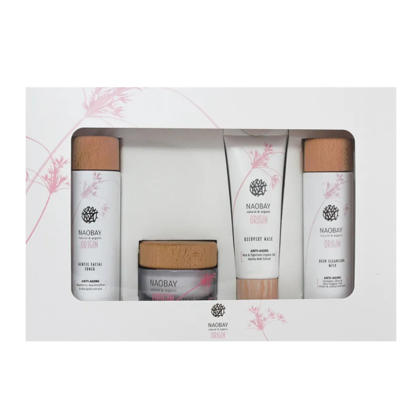 Pack Origin Rutina Facial Ecológica Crema de Día Prime, Tónico Facial Suave, Mascarilla Recuperadora, Leche Limpiadora Profunda