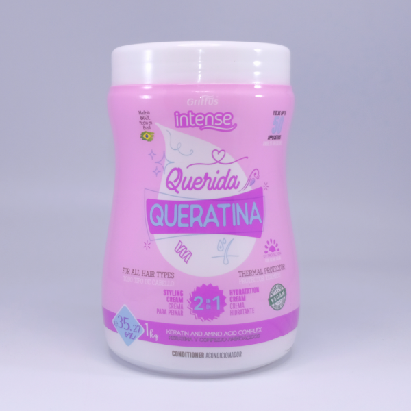 Máscara Vegana 2 en 1 (Crema para peinar e hidratar) Querida Queratina y Aminoácidos Todo tipo de cabello