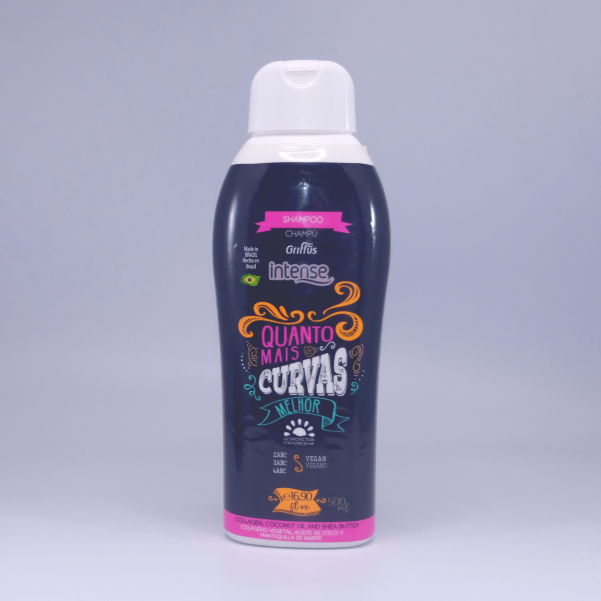 Shampoo Vegano Colágeno, Aceite de Coco y Karité Quanto Mais Curvas Melhor Cabello Ondulado - Rizo 2ABC, 3ABC y 4 ABC - Imagen 1