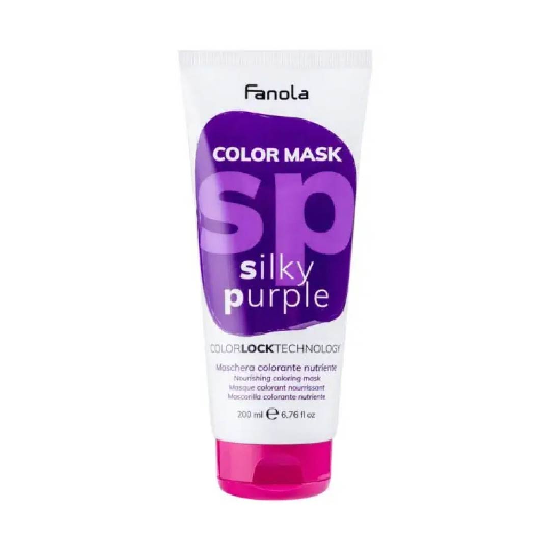 8008277760919 FANOLA MASCARILLA SILKY PURPLE 200M Mascarilla de color Manteca de Karité, Glicerina & Aceite de aguacate - Imagen 1